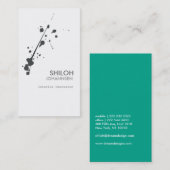 モダン絵を描絵を描（ばちゃばちゃ）跳ねるの画家 名刺 (正面/裏面)