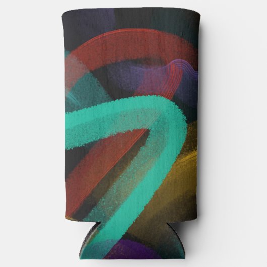 モダン絵を描線 スリム缶クーラー (正面)