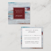 モダン絵を描自然抽象芸術 スクエア名刺 (正面/裏面)