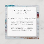 モダン絵を描自然抽象芸術 スクエア名刺 (裏面)