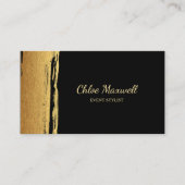 モダン絵を描金ゴールド 名刺 (正面)