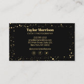 モダン絵を描（ばちゃばちゃ）跳ねるパターン 名刺 (裏面)