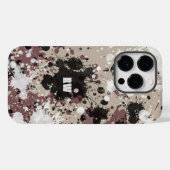 モダン絵を描(ばちゃばちゃ)跳ねるパーソナライズされた Case-Mate iPhoneケース (裏面 (横))