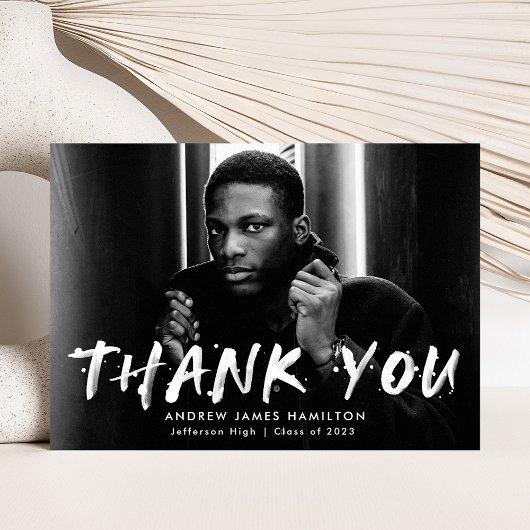 モダン絵を描（ばちゃばちゃ）跳ねる サンキューカード