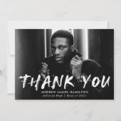 モダン絵を描（ばちゃばちゃ）跳ねる サンキューカード (正面)