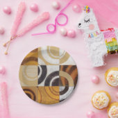 モダン絵画パターンあり ペーパープレート (パーティー)