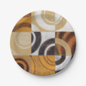 モダン絵画パターンあり ペーパープレート (正面)