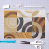 モダン絵画パターンあり 薄葉紙 (クラフト)