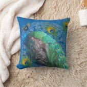 モダン絵画尻尾の青王室の色 クッション (ブランケット)