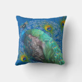 モダン絵画尻尾の青王室の色 クッション (裏面)