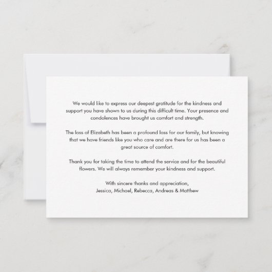 モダン絵画抽象芸術追悼式 サンキューカード (裏面)