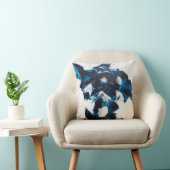 モダン絵画抽象芸術青 クッション (椅子)