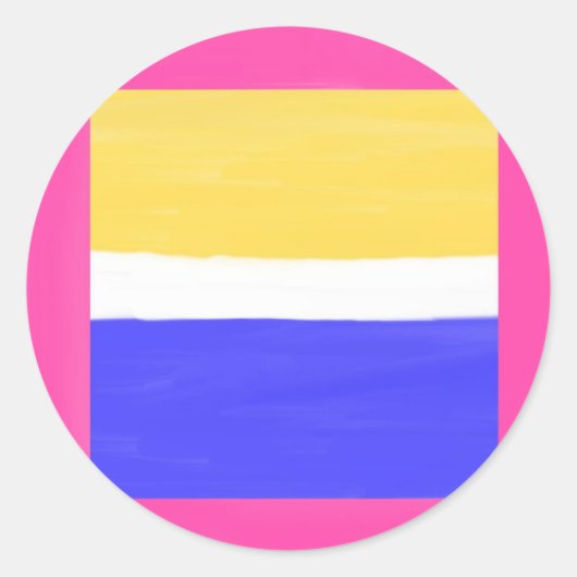 モダン絵画抽象芸術 ラウンドシール (正面)