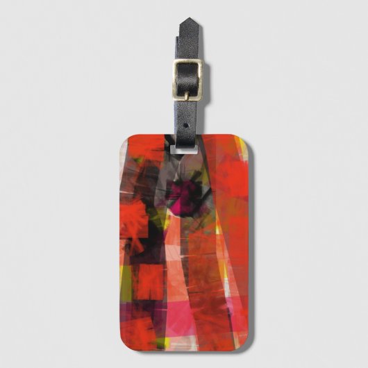 モダン絵画抽象芸術 ラゲッジタグ (正面縦)