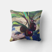 モダン絵画枝の上のオリーブ クッション (裏面)