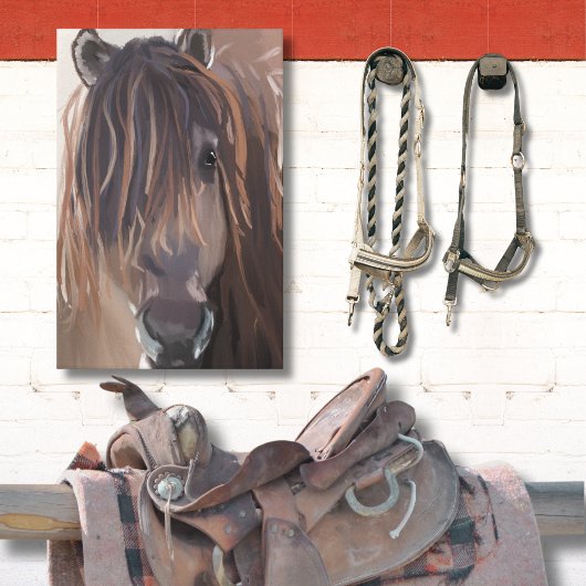 モダン絵画馬 キャンバスプリント