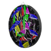 モダン絵画，カラー爆発 ダーツボード (正面右)