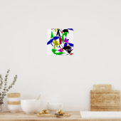 モダン絵画,カラー爆発 ポスター (キッチン)