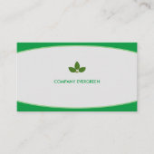 モダン緑と白 名刺 (正面)