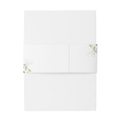 モダン緑と金ゴールド素朴結婚の 招待状ベリーバンド (裏面例)