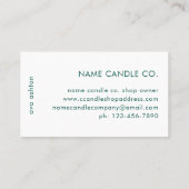 モダン緑のスクリプトプロフェッショナル 名刺 (裏面)