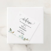 モダン緑のミニマルメッセージカード フェイバータグ (インサイチュ)