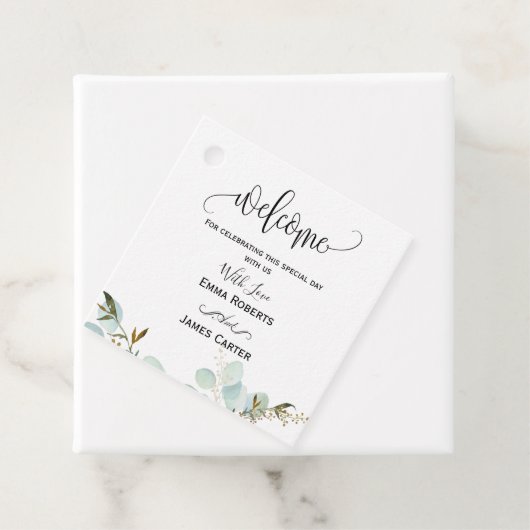 モダン緑のミニマルメッセージカード フェイバータグ (インサイチュ)