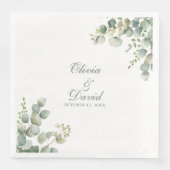 モダン緑のユーカリ結婚プス (正面)