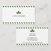 モダン緑のローレ葉ルの 名刺 (正面/裏面)