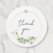 モダン緑の幾何素朴結婚の フェイバータグ (裏面)