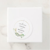 モダン緑の幾何素朴結婚の フェイバータグ (インサイチュ)