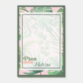 モダン緑の植物離れのマム ポストイット (正面)