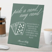 モダン緑の結婚トランプ台座の標識 台座サイン (インサイチュ)