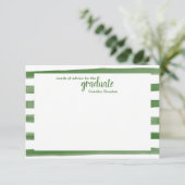 モダン緑の絵を描ストライプアドバイス・カード アドバイスカード (スタンド正面)