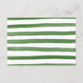 モダン緑の絵を描ストライプアドバイス・カード アドバイスカード (裏面)