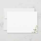 モダン緑の金ゴールド幾何素朴結婚の サンキューカード (裏面)