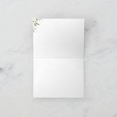 モダン緑の金ゴールド幾何素朴結婚の サンキューカード (内部)