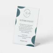 モダン緑化製品返品政策プラーク 台座サイン (正面)