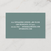 モダン緑楽しむの引用文 名刺 (裏面)