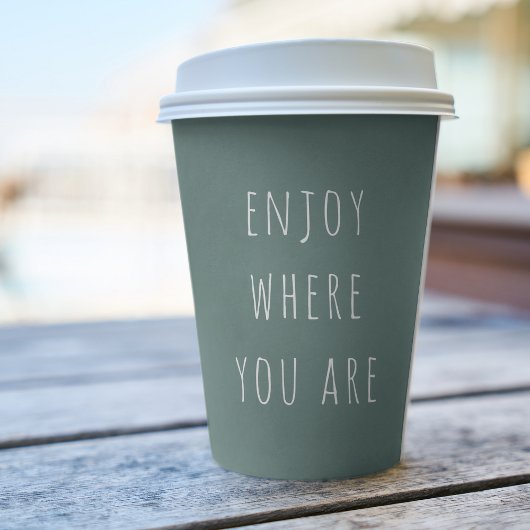 モダン緑楽しむの引用文 紙コップ