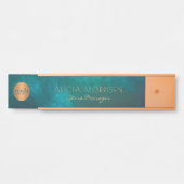 モダン緑金ゴールド室の部門名 サインプレート (正面)