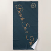 モダン緑 ビーチタオル (正面)