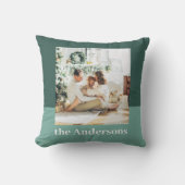 モダン緑 |写真 |ファミリーギフト装飾用クッション クッション (正面)