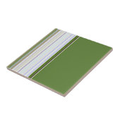 モダン緑(白いストライプ) タイル (側面)