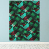 -モダン緑 – 茶色 – 非常に良い キャンバスプリント (インサイチュ (ウッドフロア))