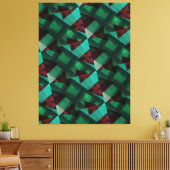 -モダン緑 – 茶色 – 非常に良い キャンバスプリント (インサイチュ (リビング))