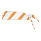 モダン線ストライプ模様オレンジ色の白かわいい タイヘッドバンド (回転90)