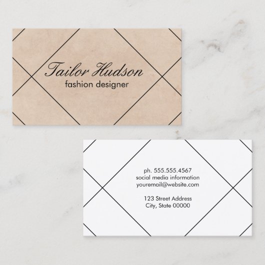 モダン線/テクスチャ 名刺 (正面/裏面)