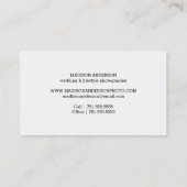 モダン線 |写真の名刺 名刺 (裏面)