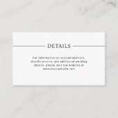 モダン線 | 白黒結婚詳細 エンクロージャーカード (正面)